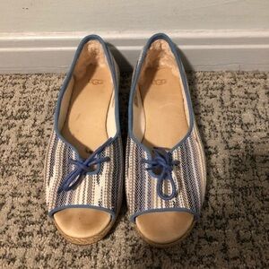 Ugg Marleigh Serape Genuine Lamb Fur Multicolored Sandal Size 8